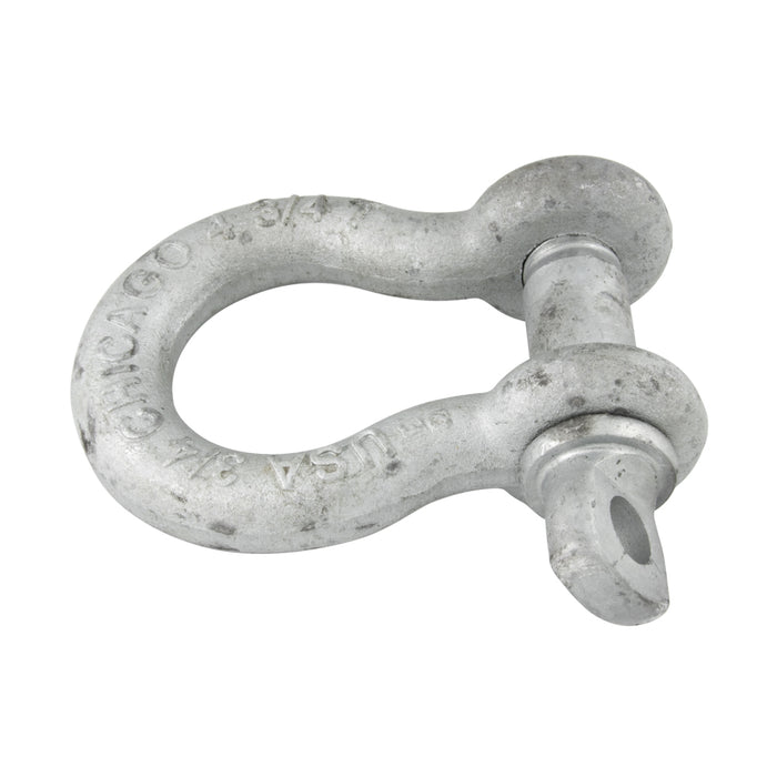 Screw Pin Anchor Shackle 3/8" DIA, C-1035 Steel Hot DIP Galvanized
