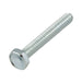 Machine Screw, Hex Head, Unslotted Drive, #10-24 UNC x 3/8" Length, Steel Zinc Plated Trivalent by Spaenaur Inc.