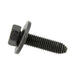 Sems Machine Screw Indented Hex Hd, With 1" OD Flat Washer, Dog Point, 3/8"-16 UNC X 1 3/16" Length, Low Carbon Steel, Phosphate & Oil by Spaenaur Inc.