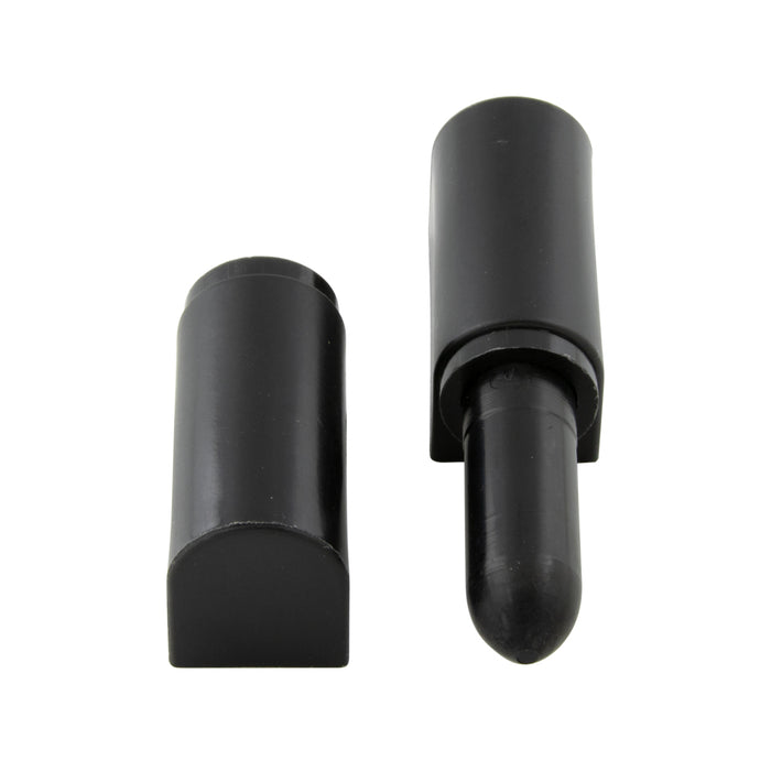 400 Series Lift Off Hinge In-Line Knuckle Style Free-Swinging Type 1.63" x .88" (1/4"-20 THRD) Nylon Black