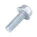Flange Screw Serrated Hex Washer HD #10-24 UNC x 3/4" Low Carbon Steel Case Hardened Zinc Plated by Spaenaur Inc.