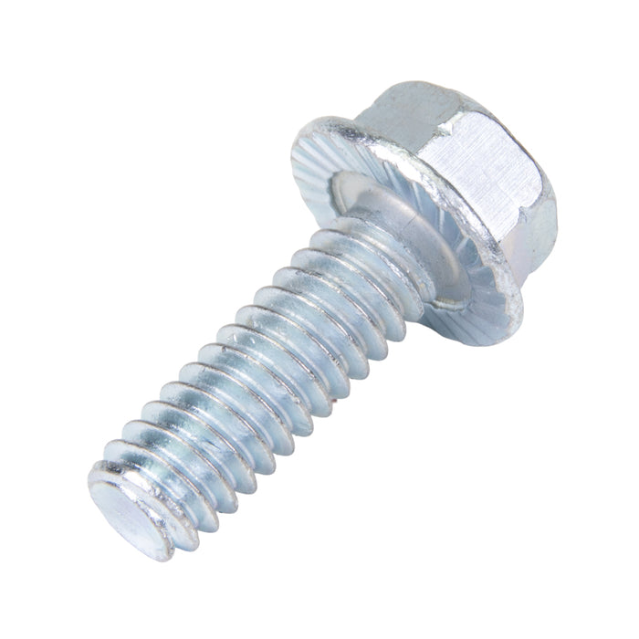 Flange Screw,Serrated Hex Washer HD #8-32 UNC x 5/8" LG Low Carbon Steel Case Hardened Zinc Plated by Spaenaur Inc.