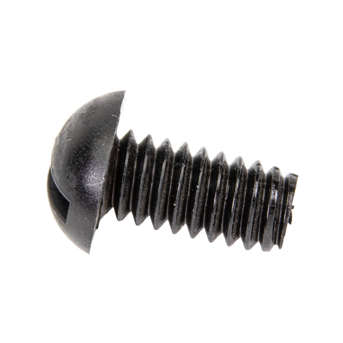 Machine Screw, Round Head, Slotted Drive, 1/4"-20 UNC x 1/2" Length, Nylon Black Black by Spaenaur Inc.