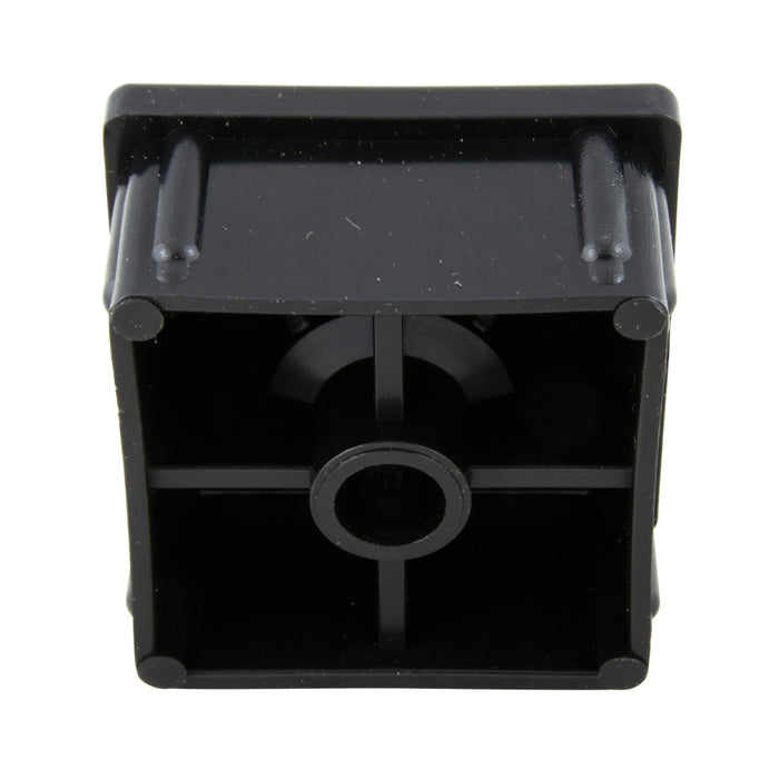 Square Plug Glide,Metal Insert,for 2" Sq 16-18 Gauge Tube (3/8"-16) Polyethylene Black by Spaenaur Inc.