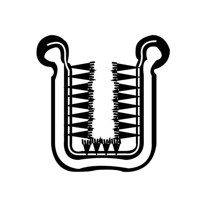 Rigid Channel In 96" LGTHs. Stainless Steel Bead/Wool Pile by Spaenaur Inc.