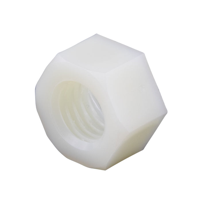 Hexagon Nut Metric M4 x 0.7, 6.90 mm A/F, 3 mm TH Nylon 6/6 Natural