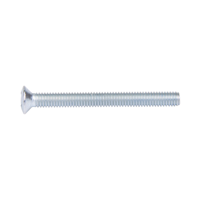 Machine Screw, Oval Head, Phillips Drive, M4 x 0.70 mm UNC x 40 mm Length, Steel Zinc Plated Trivalent by Spaenaur Inc.