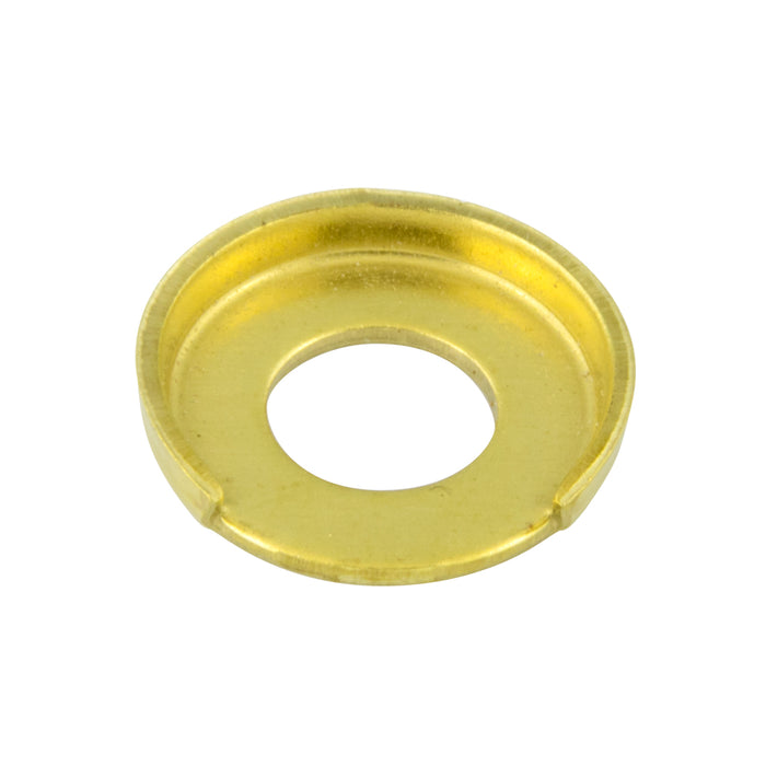 Terminal Cup Washer, for Binding Head Screw #14 (1/4") 37/64" OD x 5/64" Inside Hgt Brass, Nickel Plated