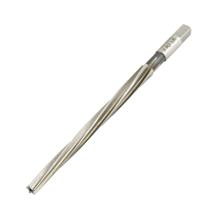 Taper Pin Reamer, Spiral Flute: Taper 1:50, DIN 9-form B 4 mm High Speed Steel Plain DIN 9B 4 by Spaenaur Inc.