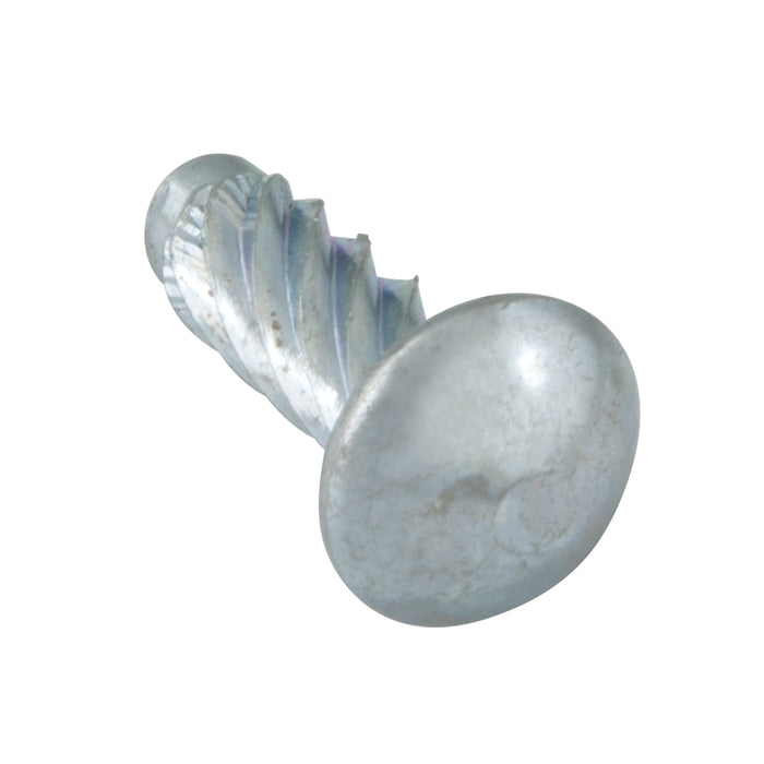 Type U Drive Screw, Round Head, #7 Gauge(0.152") x 1/2" Length, Steel Zinc Plated, ASME/ANSI B18.6.4