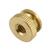 Round Double Knurled Battery Nut #8-32 UNC (11/32" OD x 7/32" HT) Brass Plain by Spaenaur Inc.
