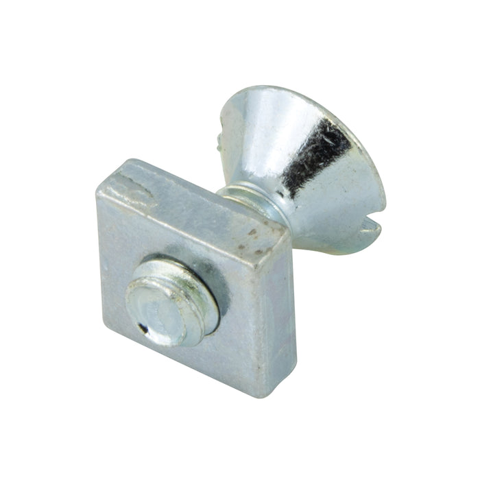 Stove Bolt Flat Slot Head & Square Nut (Ms-107+B-1548) 100/Pk 1/4"-20 UNC x 1" Steel Zinc Plated