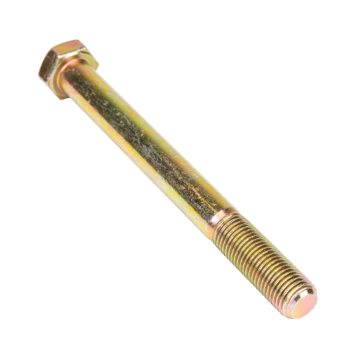Vis à tête hexagonale, norme SAE de classe 8, 3/4" - 16 UNF x 5", en acier allié à teneur moyenne en carbone de classe 8, zinguée avec un revêtement au dichromate jaune, conforme à la norme ANSI B18.2.1-1965, fabriquée par Spaenaur Inc.