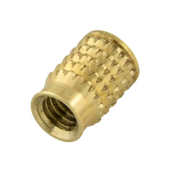 Brass Barb-Sert Metric M2.5 x 0.45mm Pitch x .205" Reg LGTH Brass Plain