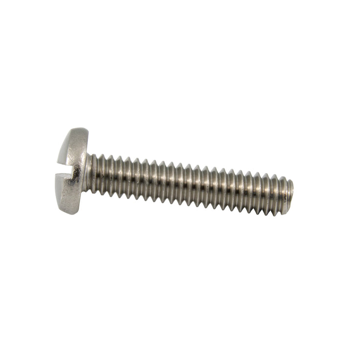 Machine Screw, Binding Head, Slotted Drive, #2-56 UNC x 1/2" Length, Stainless Steel