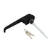 Locking Handle 90 Degree Right Hand Rotation "Ft" Series Key 7.25" Handle LGTH x 1.75" C. to C. Die Cast, Black Finish by Spaenaur Inc.