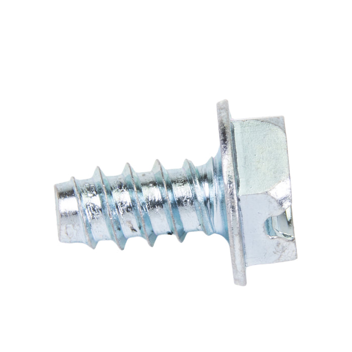 Tapping Screw, Hex Washer Head Slotted Drive, Type B, #10 x 3/8" Length, Low Carbon Steel Trivalent Zinc Plated by Spaenaur Inc.