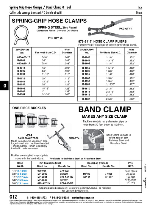 Band Clamp Hi-Carbon Steel Band 1/2" Band Width x 100 Ft. LONG Hi-Carbon Steel Plated