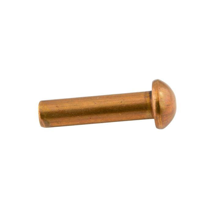 Solid Copper Rivet-Round Head 1/8" DIA x 1" LGTH Copper Plain
