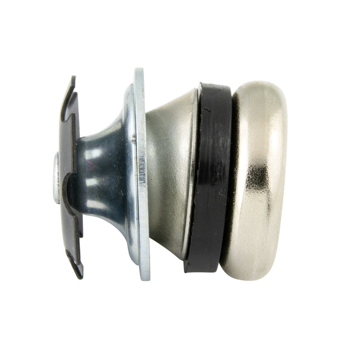Furniture Glide Swivel Type Steel Base Rubber Cushion Silencer 7/8" Base, 1"OD Rd x .870"-.902" ID Tube Steel/Rubber Nickel or Zinc Plated Our Option by Spaenaur Inc.