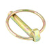 Lynch Pin, Flat Back, (No Chain) 7/16 x 3/8 Pin Size x 1 1/2" Pin LGTH, 1-9/16" Inside Ring DIA. Steel, Spring Steel Snap Ring, Zinc Plated by Spaenaur Inc.