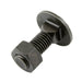 Carriage Bolt W/Hex Nut DIN 603/555 M16 x 2.00 x 110mm 3.6 or 4.6 Steel Plain Finish 603/555/4.6 M16X110 by Spaenaur Inc.