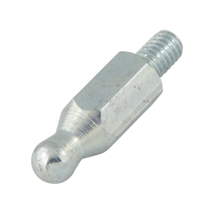 Ball Stud 1/4" Hex x 11/16" HT, M4 x 6mm THRD Steel Zinc Plated by Spaenaur Inc.