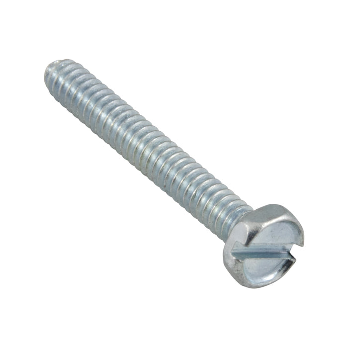 Machine Screw, Indented Hex Slot HD #10-24 UNC x 2" (Hex 5/16" AF) Low Carbon Steel Zinc Chromate Plated, ANSI B18.6.3-1972