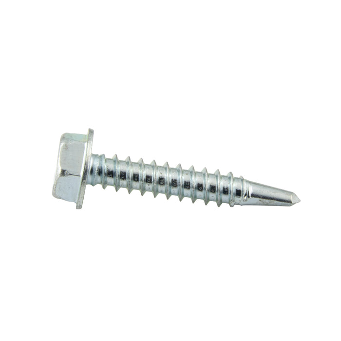 Teks Point 3 Self-Drilling Screw, Hex Washer Head, #12-14 x 2" Length, Carbon Steel CLIMASEAL® Corrosion Resistant Coating