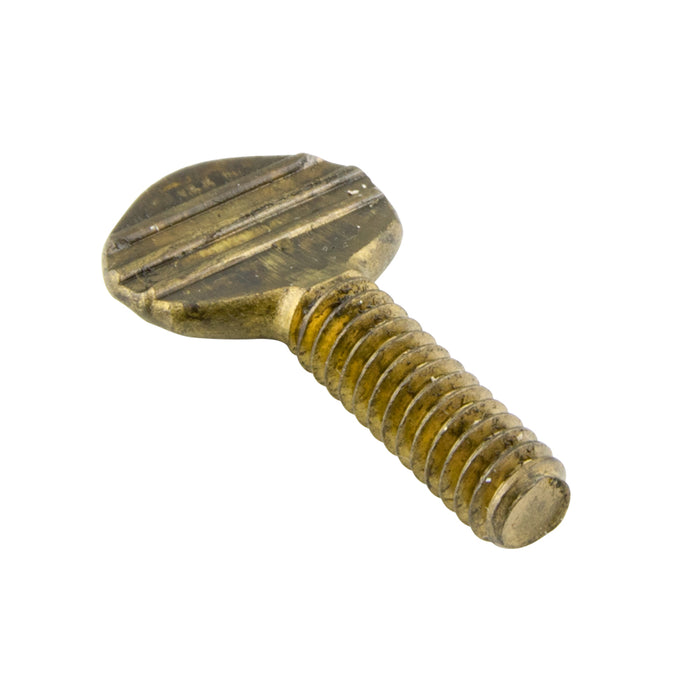 Thumb Screw, without Shoulder, 1/4"-20 UNC x 1" Brass Plain Finish