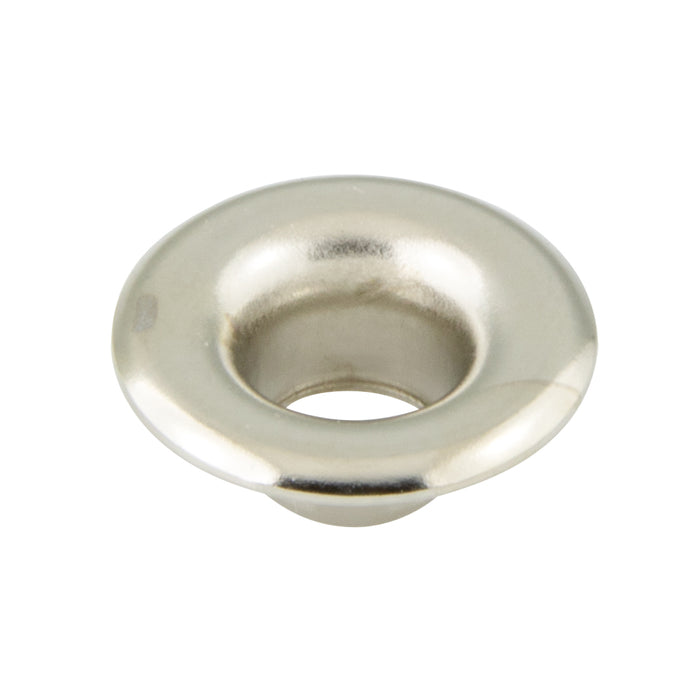 Sheet Brass Grommet And Washer (116-A08-1T And 116-A09-1K) 144/Pk 1/4" Hole Dia., Size #0 Brass Nickel Plated by Spaenaur Inc.