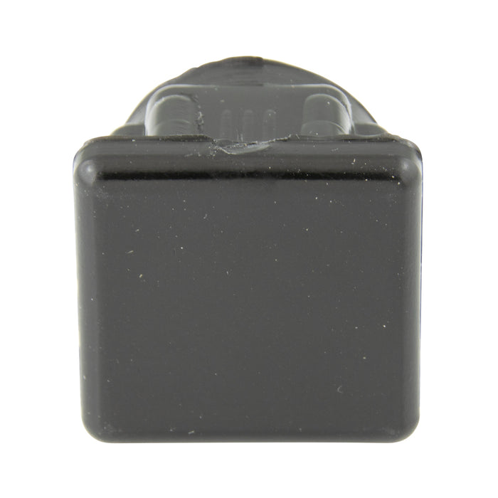 Bouchon à insérer, base carrée plate, tube de 1 1/8 po de diamètre extérieur x calibre 16-18 x 7/8 po de hauteur, polyéthylène noir