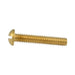 Machine Screw, Round Head, Slotted Drive, #10-32 UNF x 3/8" Length, Brass Plain by Spaenaur Inc.