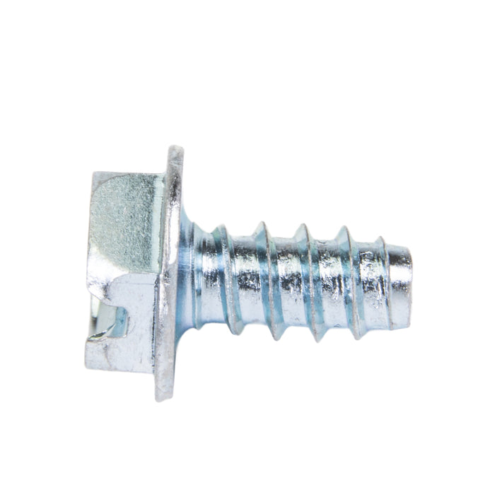 Tapping Screw, Hex Washer Head Slotted Drive, Type B, #10 x 3/8" Length, Low Carbon Steel Trivalent Zinc Plated by Spaenaur Inc.