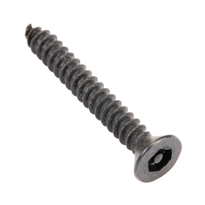 Tapping Screw, Flat Head Security Hex Socket Drive, #8 x 1-1/4" Length, Steel Black Phospate by Spaenaur Inc.