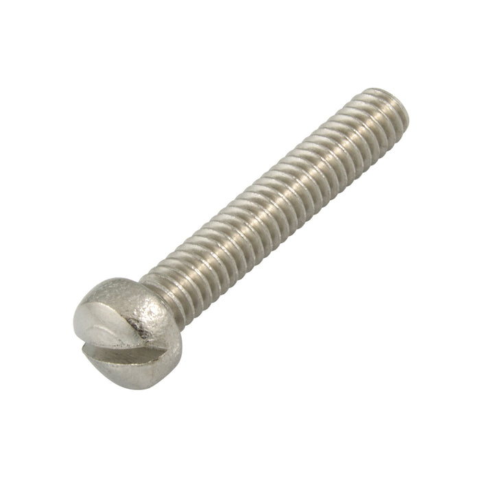 Machine Screw, Fillister Head, Slotted Drive, #10-24 UNC x 1/4" Length, Stainless Steel by Spaenaur Inc.