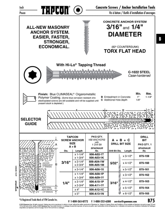 Masonry Drill Bit Carbide - Tipped 5/32" DIA x 3-1/2" LGTH