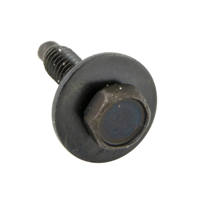 Sems Machine Screw Hex Head W/ 12Mm, OD Flat Washer, M4 X 0.7 Pitch X 16mm Lgth Med, Gr 9.8 Carbon Steel Black, Phosphorate & Oil by Spaenaur Inc.