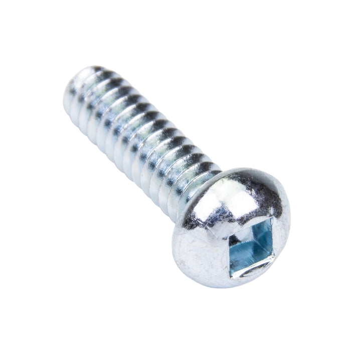 Machine Screw, Round Head, Square Socket Drive, #10-24 UNC x 1/2" Length, Steel Zinc Plated Trivalent by Spaenaur Inc.