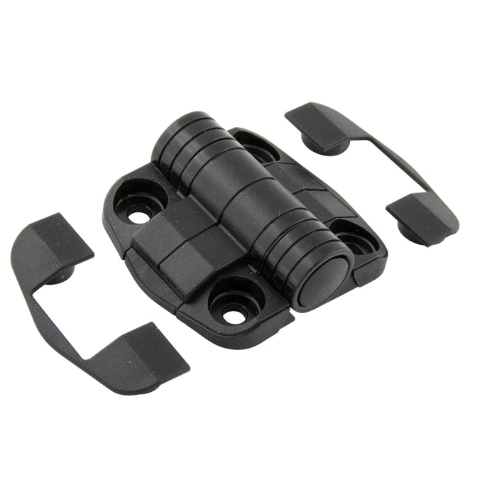 Door-Positioning Hinge W/Covers 150 Degree Detented Open Angle 1.1 Nm Positioning torque Acetal Black,Steel Zinc Detent Tube (#10/M5 Mountng Hrdwr Not Supplied) (C6-38 & C6-601) by SouthCo