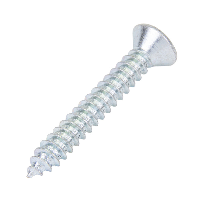 Tapping Screw, Oval Head Square Socket Drive, Type AB, #6 x 1-1/2" Length, Low Carbon Steel Trivalent Zinc Plated by Spaenaur Inc.