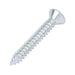 Tapping Screw, Oval Head Square Socket Drive, Type AB, #6 x 3/4" Length, Low Carbon Steel Zinc Plated Trivalent Chromate by Spaenaur Inc.