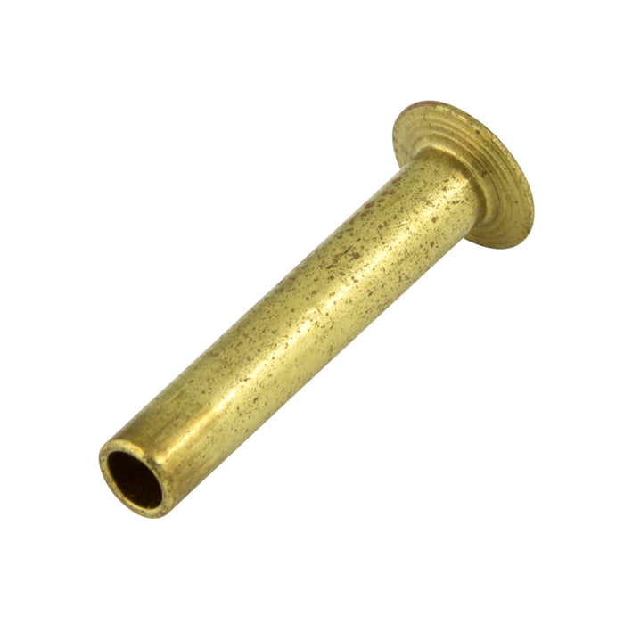 Brake Lining Rivet Semi-Tubular 150 Degree Flat-Shallow CTSK HD 3/16" DIA x 1 1/4"L x 15/32" HD DIA Brass Plain