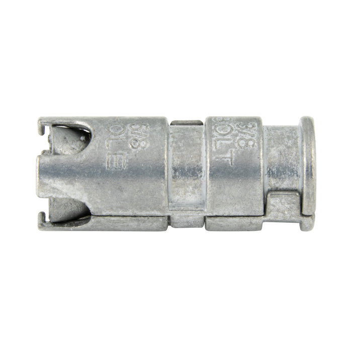 Double Expansion Shield, Ribbed, Alloy Zinc Plated, 5/16"-18 Bolt x 1-5/8" (5/8" Drill)