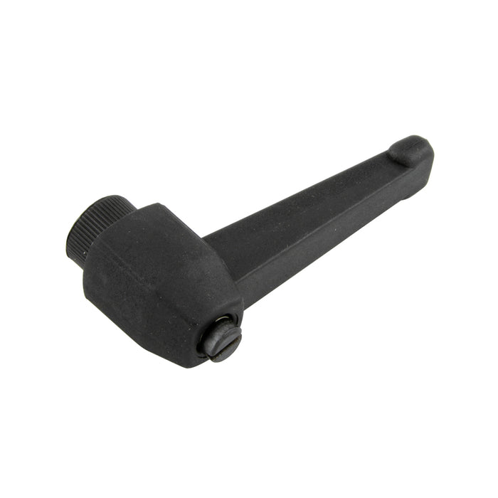 Clamping Lever with 90 Degree Arm, Female Steel Insert 3.70" Length, 5/16"-18 Thread 1.85" Overall Height Thermoplastic Material Black