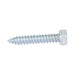 Tapping Screw, Indented Hex Head Unslotted Drive, Type A, 3/8" x 2" Length, Low Carbon Steel Trivalent Zinc Plated by Spaenaur Inc.