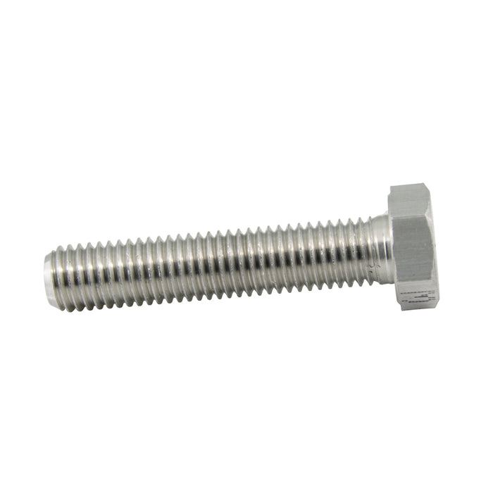 Hex Head Cap Screw DIN 933 M6 x 1.00 x 40mm LG, Full Thread Aluminum DIN 933/Alum M6X40