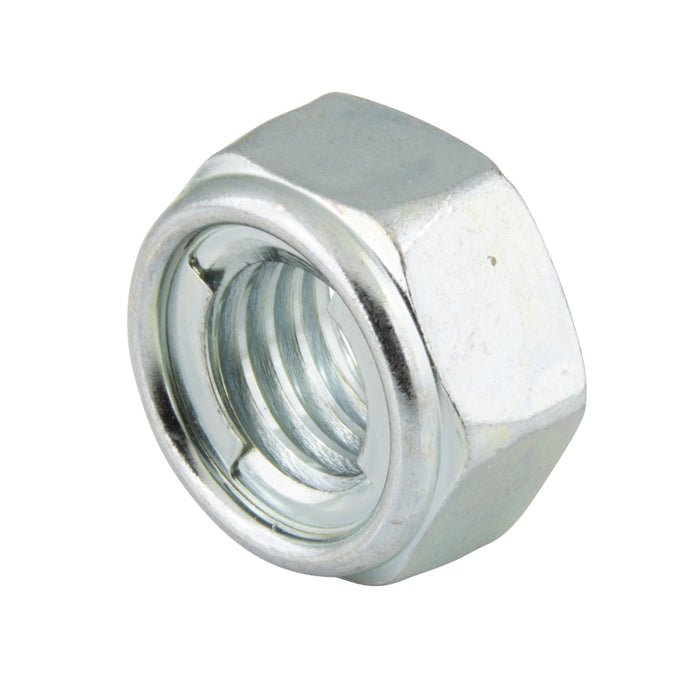 Écrou de blocage complet Fujilok à six pans, avec insert en acier inoxydable 301, M33 x 3,50 (pas), en acier à faible teneur en carbone, zingué et traité au chromate transparent, fabriqué par Spaenaur Inc.