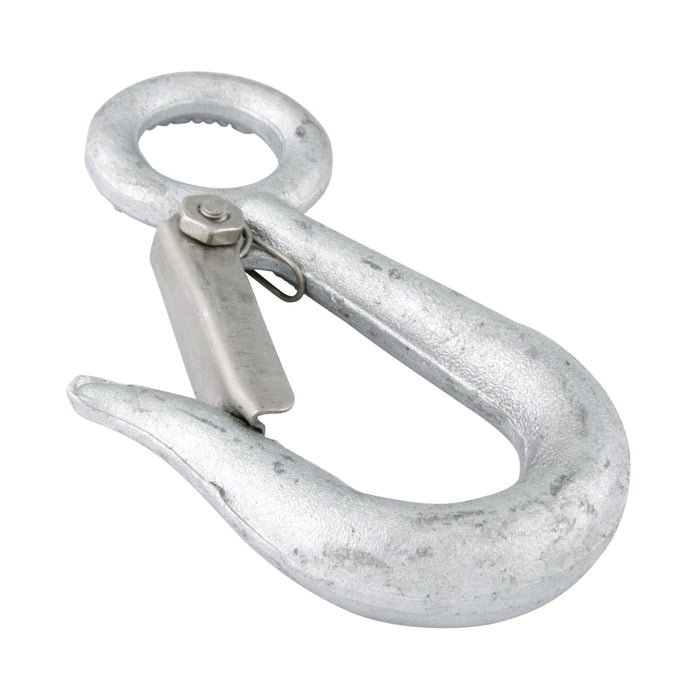 Safety Snap Hook 9/16" Hook x 1 1/8" Eye I.D. Drop forged Steel, Hot DIP Galvanized by Spaenaur Inc.