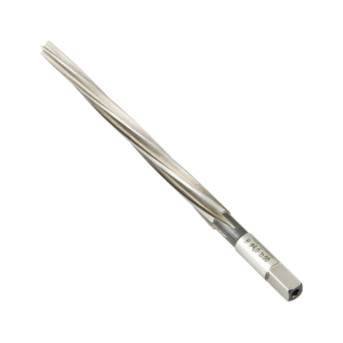 Alésoir conique, cannelure hélicoïdale : conicité 1:50, DIN 9-forme B 6 mm, acier rapide, lisse, DIN 9B 6, par Spaenaur Inc.